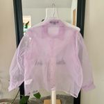 Motel Rocks MAKIZA Lilac Sheer Shirt Photo 4