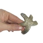 Vtg Lg Cuff Bracelet Starfish Sea Life Ocean Jewelry Textured Gold Photo 2
