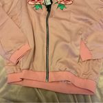 Motel NEW Rose Embroidered Satin Bomber Jacket size medium Photo 5