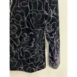 Patra Velvet Lurex Floral Jimi Hendrix Style Jacket Size 8/medium Made in USA Blue Photo 5