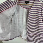 Talbots  Striped Tweed‎ Blazer Jacket Size 16P Preppy 3/4 Sleeve Career Colorful Photo 2