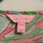 Lilly Pulitzer Green and Pink Leaf Print Blouse Photo 1