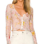 Free People  We The Free Women's Angelina Floral Print Crop Top Large Photo 0