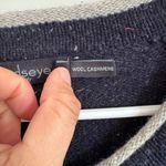 IrelandsEye wool cashmere navy cream cardigan size medium Blue Photo 3