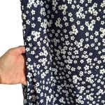New Women's Floral Print Midi Maxi Dress Navy Small Noracora Short Sleeve V Photo 2