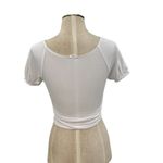 Aritzia Wilfred Free Fortune Top Corset Puff Sleeve Ribbed White Size XS Photo 4