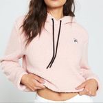 FILA  Josephine Hoodie Medium Teddy Sherpa Sweatshirt Pastel Pink Sweater Photo 2