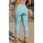 Talbots  Aqua Jegging Crop Pants Sz 2P Straight Fit Preppy Academia Brunch 90s Photo 1