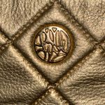 Lilly Pulitzer  Dessa Quilted Leather Gold Crossbody Bag with Tassel Photo 8