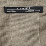 All Saints‎ Women's Size 2 Open Asymmetrical Cardigan Sweater With Ruching Back Photo 3