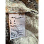 American Eagle Flannel Hoodie. Small. White Photo 3