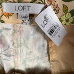 LOFT Summer Floral Daisies Belted Wide Leg Whimsical Jeans Pants Size 12 Orange Photo 3