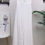 Fame and Partners  White All Lace Jumpsuit Photo 0