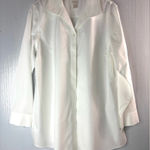 Chico's 3 XL Elegant Cotton White Button-Down Shirt Photo 0