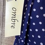 Ombre Size 8 Sleeveless Halter Dress Blue White Polka Dots Padded Bra Ru… Photo 8