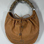 Karen Millen TAN LEATHER STUDDED STRAP SHOULDER BAG Photo 0
