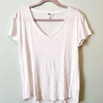 Paige Tee Optic White V Neck Short Sleeves Tee Sz L EUC 100% Viscose Photo 0