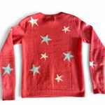 Cynthia Rowley  Cashmere Coral Star Crew Neck Sweater Small Photo 1
