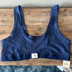 Anthropologie  Navy Blue Ribbed Bralette Size Large NWT Photo 0