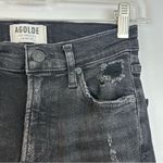 AGOLDE Sophie High Rise Skinny Crop Distressed Temple Black Demin Jeans Size 25 Photo 5