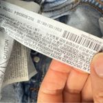 ZARA  Blue High Rise Straight Leg Jeans Womens 6 Slit at Ankle Button Fly Light Photo 8