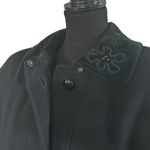 Vintage Forstmann Black Merino Wool Cape Collar Embroidered Velvet Princess Coat Size undefined Photo 13