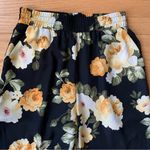 Socialite NWT Black & Yellow Wide Leg Floral Flowy Pants Size Small Photo 2