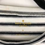 Kate Spade  Womens Broome Street: Black White Striped Fringe Knit Top S Photo 3
