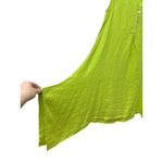 Aria  Handmade Italian Linen Monalisa Vest Dress Size Medium In Kiwi Sleeveless Photo 2