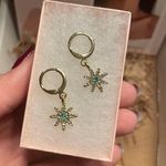 Celestial Star Dangle Earrings Gold Photo 1