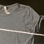 Lululemon  Love Crew Short Sleeve Shirt Black White Striped Women's 6 Photo 6