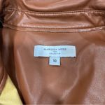 Marissa Webb Faux Leather Shirt Dress Size 10 Brown Photo 4