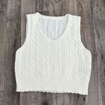 Princess Polly Cropped v neck cableknit sweater vest Photo 0