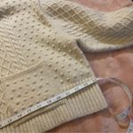 ZARA  Knit Hoodie Crop Sweater Cream Ivory “Awakening Knit Collection” Size Small Photo 7