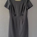 Tahar ASL Tahari ASL Gray Dress, 10P, Cute Business Dress, Grey Work Outfit, Knee Length Photo 0