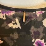 MISA Los Angeles Misa Dress Black w/ Pink & Purple Floral Lillian Mini Dress Sz S GUC Photo 6