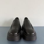 Michael Kors Shiloh Black Leather Chunky Lug Sole Platform Loafers Photo 2