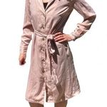 Lulu’s ELISE BLUSH SATIN LONG SLEEVE MIDI Dress Photo 3