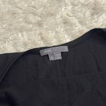 Vince  Large Black Cotton Boat Neck Open Back Tunic Long Sleeve Tee Tshirt Photo 4