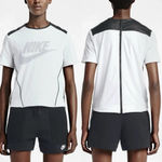 Nike Perforated Mesh Graphic Leather Zip Back White T-Shirt Size US Medium Photo 1