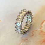 Baguett Cut CZ Infiniti Band White Photo 3