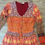Modcloth Tribal Print Fit and Flare Dress – Size Small – Boho Button Down Photo 1