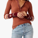 Free People Sweater Mikah Cuff Sleeve NWT Direct RARE FP Women’s Size MED V Neck Photo 0