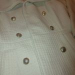 Worthington Peacoat Coat L Large Doube Breasted ivory Cream Slimmer Tweed Photo 6