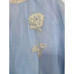 Vintage Aristocraft Powder Blue Rose Floral Lace Chiffon Slip Nightgown Size S Photo 5
