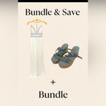 Soiéblu Soieblu White Maxi Dress with Blue Accents summer spaghetti strap Photo 7