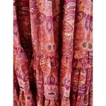 MISA Los Angeles NWT Misa Emanuela Septima Tapestry Burgundy purple Ruffle Maxi Skirt Size XS Photo 4