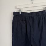 Quince  100% European Linen Pants Deep Navy Blue Lagenlook Coastal Womens Large Photo 5