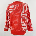 Callahan New Anthropologie Jacquard Knit V-Neck Sweater Tangerine Size Small Photo 12