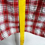 Red Plaid Puff Sleeve Top Cottagecore Milkmaid Blouse Romantic XL Photo 2